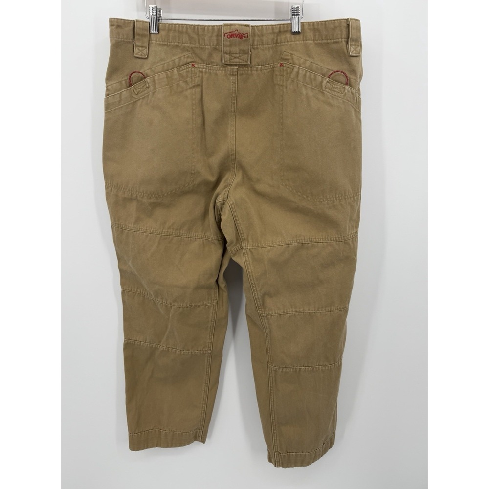 Orvis Trout Bum Heavy Duty Khaki Pants Size 40x29.5" Utility Outdoor - Picture 4 of 11